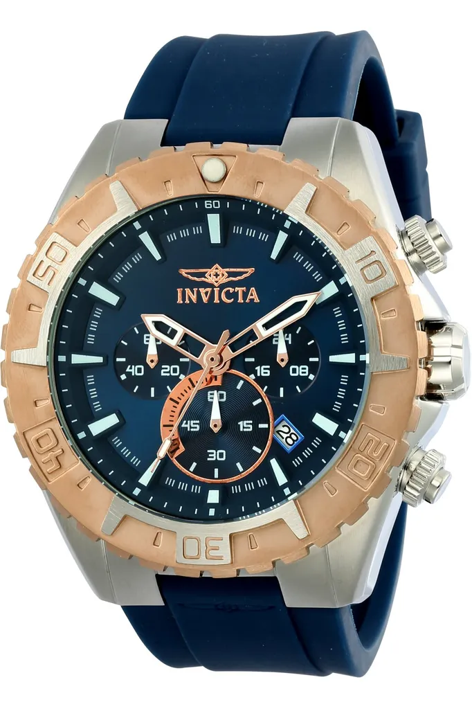 Invicta Aviator 22523 Herren armbanduhr - Quarzuhrwerk - Edelstahl mit blauen zifferblat - 49mm